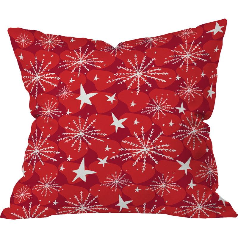 Coussin Snow and Stars, 18 po x 18 po