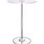 Table bistro avec dessus en verre et table de salle à manger ronde à DEL, hauteur de 42 pouces, largeur et profondeur de 28 po, fonction à intensité variable à intensité énergétique, finition en métal élégant, facile à entretenir pour la salle à manger, grande profondeur