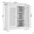 Two Door Rattan Storage Cabinet With Adjustable Partition