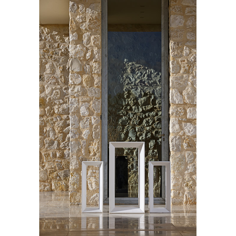 Frame Plastic Bar Table, White
