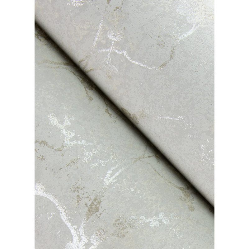 Metallic Wallpaper Roll, Silver