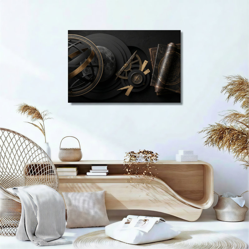 Ensemble de 1 toile murale Steampunk Cosmos, 32"H x 48"W, Wrapped Canvas