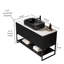 Meuble-lavabo de salle de bain avec lavabo, meuble de rangement autoportant avec portes et tablette ouverte, meuble-lavabo avec rangement pour la maison