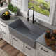 Grove 33" L X 18" W Rectangular Single Bowl Fireclay Farmhouse Kitchen Sink with Grid and Strainer
