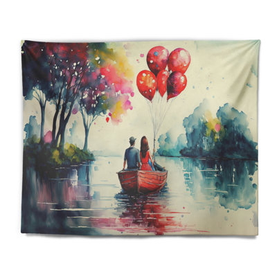 Tapisserie en polyester avec punaises