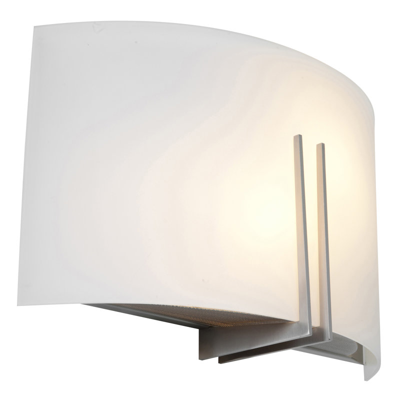 Collazo Flush Mounted Sconce, Integrated LED, 4 L x 12 W x 7.5 H, Brushed Steel