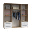 Minija 4 Door Manufactured Wood Wardrobe-1614953367