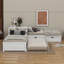 Lit plateforme simple en L avec lit gigogne, bureau et tiroirs-114404391