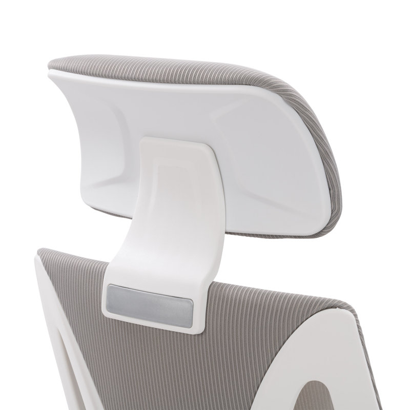 ErgoComfort 24" Swivel Mesh Office Chair with Lumbar Support, Gray and Black