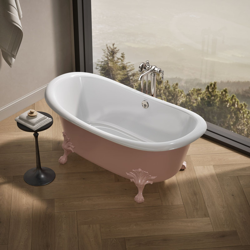 Artifacts 66-1/8 In. X 32-1/2 In. Freestanding Bath, 150th Peach Blow