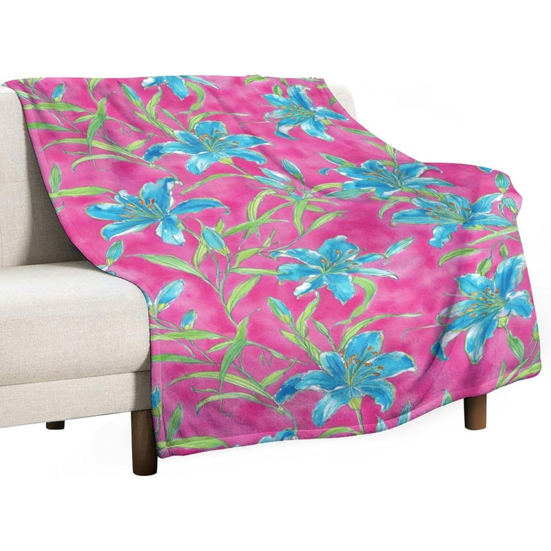 Jeté Dusty Retro Floral, 40" L x 30" W