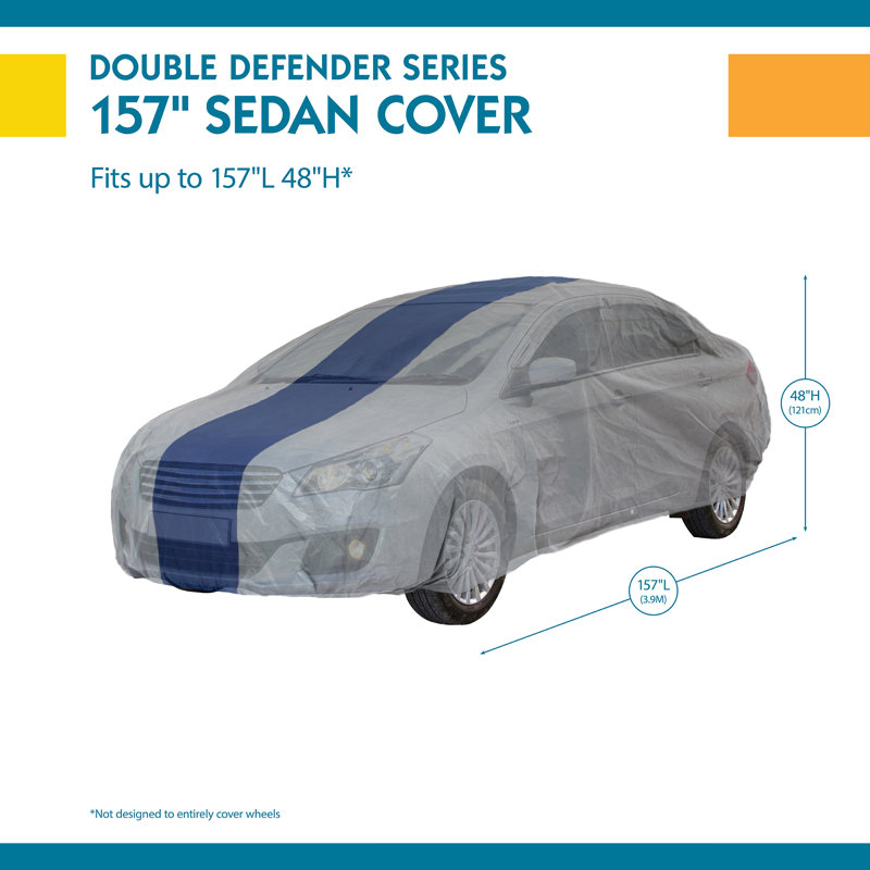 Double Defender Elastic Mildew Resistant Automobile Cover By Duck Covers, 48" H x 60" W x 157" D