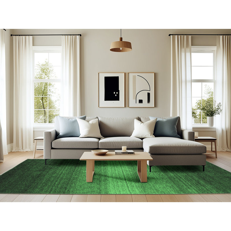Washable Abstract Indoor Rug, Rectangle 6' x 9'