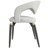 Dixfield Modern Faux Leather Dining Chair, High Back C-Frame Side Chair, Contemporary Upholstered Accent Seating with Chrome Metal Legs-616874713-621559528