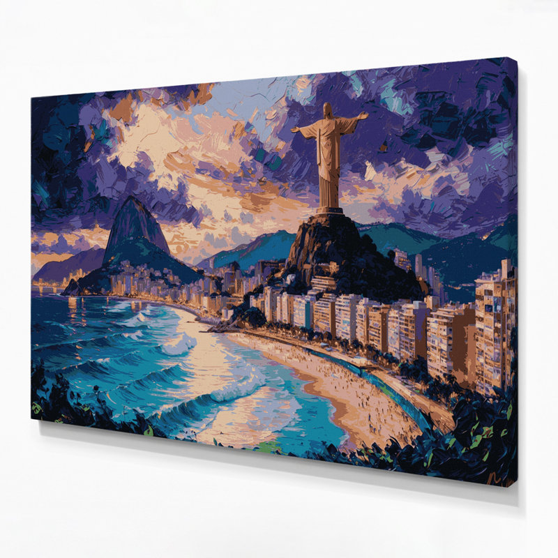 Art mural sur toile, "Cities Rio de Janeiro", Brésil, H 8 po x l 10 po