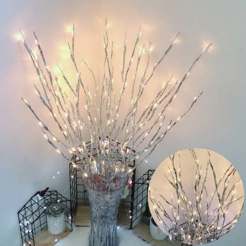 Sparta 2 Pack Led Branch Light Battery Operated Lighted Branch Vase Filler Willow Tree Artificial Little Twig Power 30 Inch 20 LED For Indoor Romantic