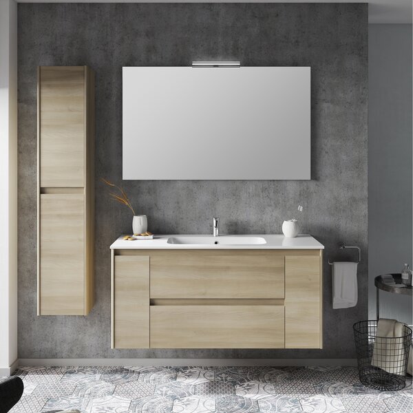 Orren Ellis Durazo 47.4'' Single Bathroom Vanity with Ceramic Top with ...