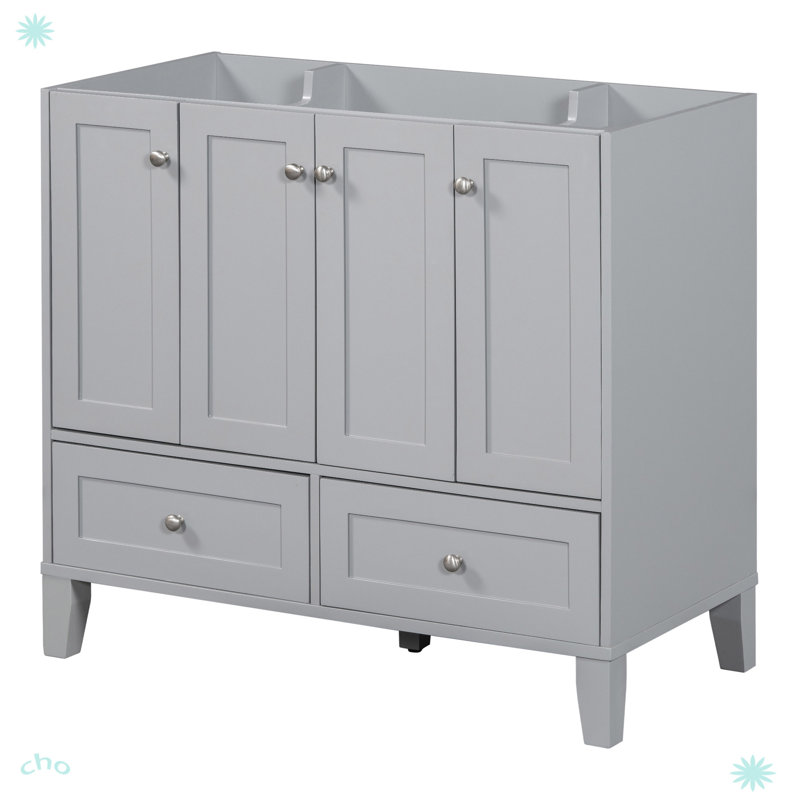 Meuble-lavabo 36 po sans comptoir, Gris