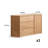 Practical Modern Simple Accent Cabinet 50.4 " W Oak Solid Wood Sideboard