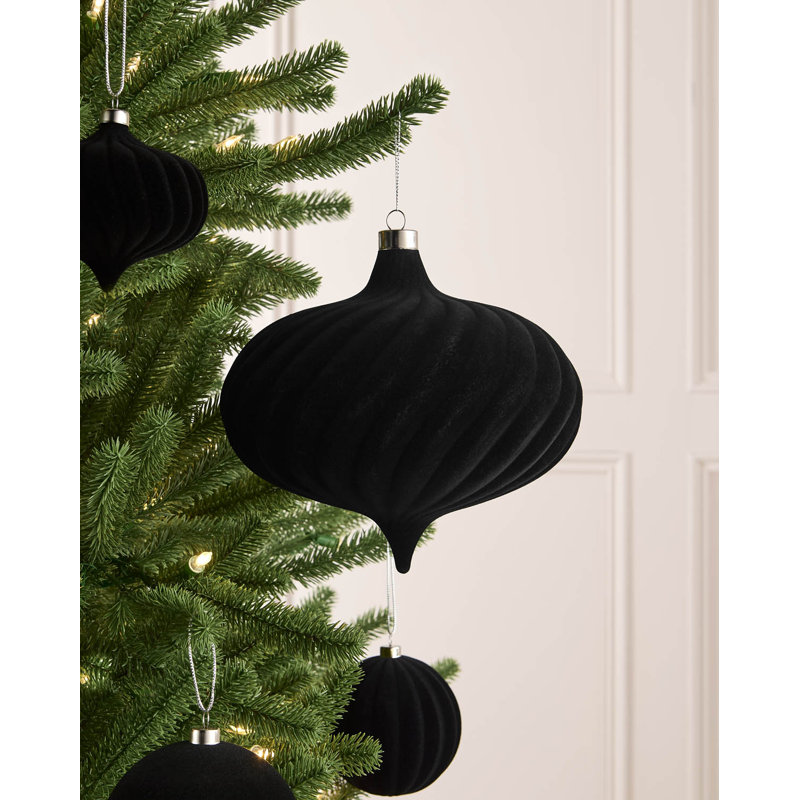 15cm Polystyrene Bauble, 20.1 cm H x 20 cm W x 20 cm D, Black
