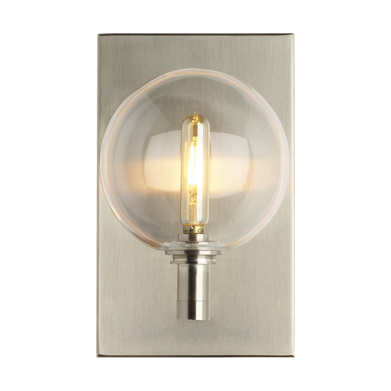 Gambit 1 - Light LED Armed Sconce, Yes, Satin Nickel