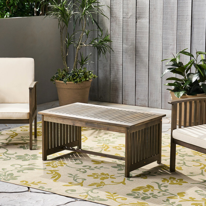 Armoire de bout en bois pour jardin - Complétez votre table basse pour améliorer votre espace extérieur
