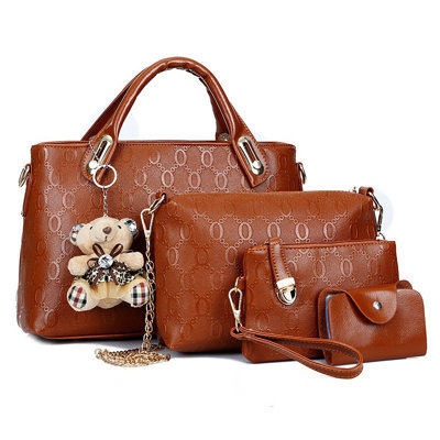 4pcs/set Women Lady Leather Handbags Messenger Shoulder Bags Purse Tote Satchel