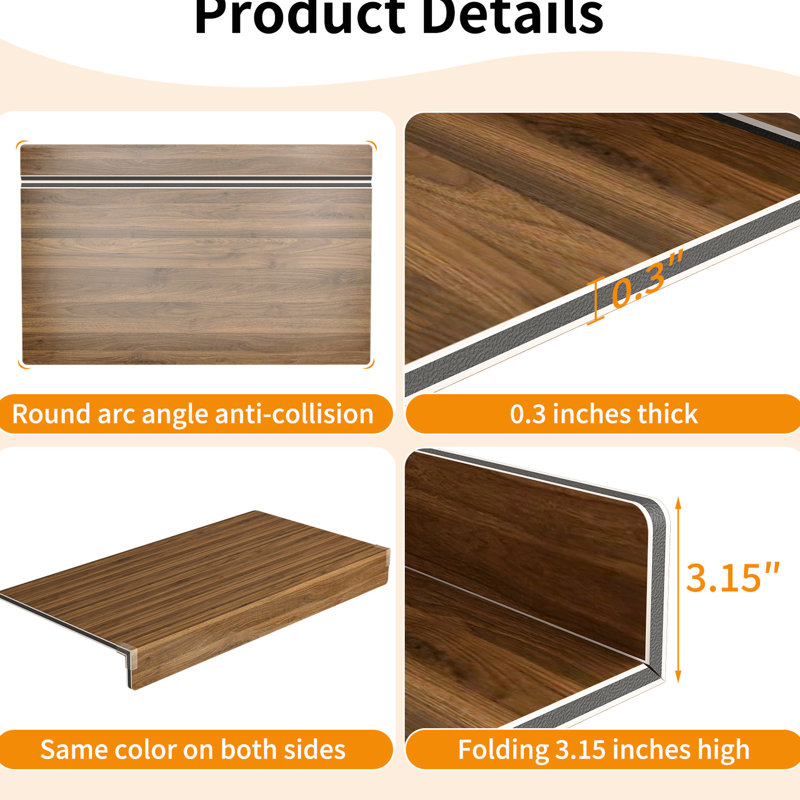 Couvertures grillagées en noyer pour tablettes de salle de bain garde-manger, 5 pièces avec 10 supports à angle droit, utilisation fiable à plus long terme