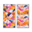 Ensemble de 2 reproductions d'art mural bohème rose et orange-1500088581-1500088637-1500088633