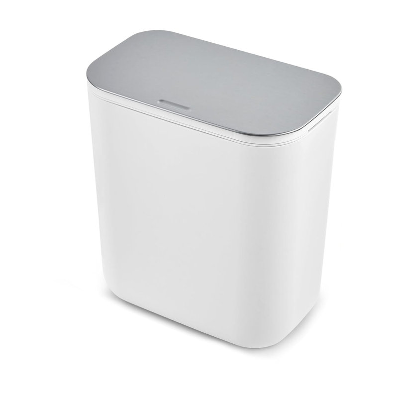 Poubelle de compostage de cuisine blanche avec couvercle, 2,4 gallons, 2,4 gal, Blanc