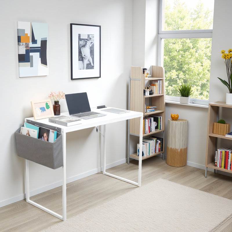 Bureau d'étude Parinita - Station de travail élégante et élégante pour les petits espaces, H 30 po x l 31,5 po x P 18,9 po