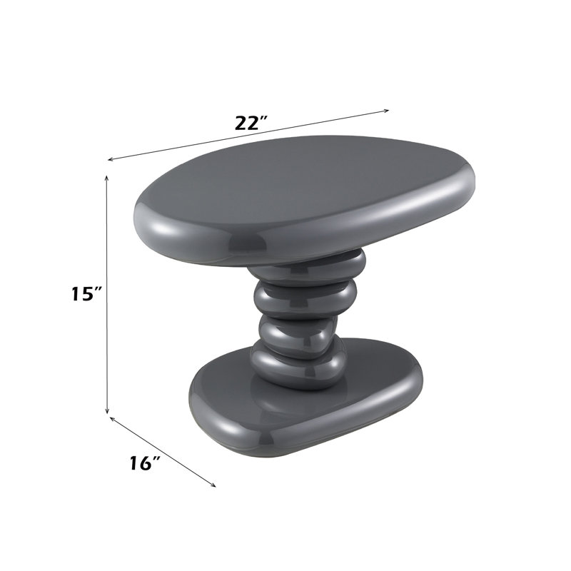 Charlene Gray High Gloss End Table