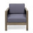 Outdoor Acacia Wood Club Chair with Wicker Accents-116124419