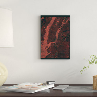«New York Infrared Urban Blueprint Map», impression sur toile