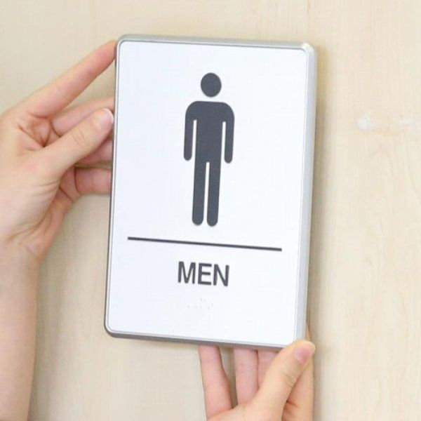Enseignes en aluminium pour hommes avec braille
