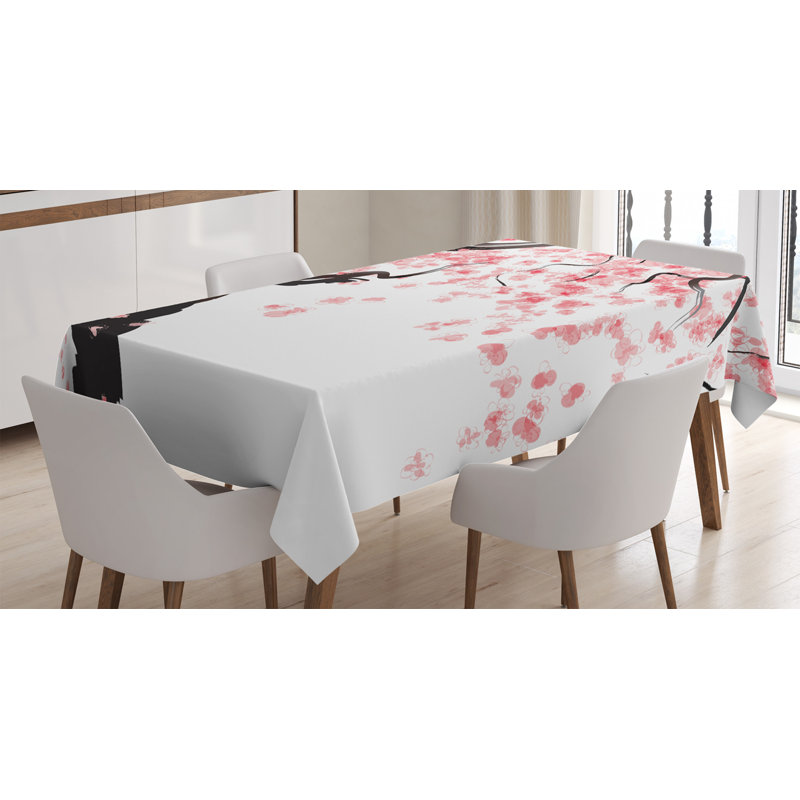 Dogwood Tree Blossom Tablecloth, 84" L x 60" W