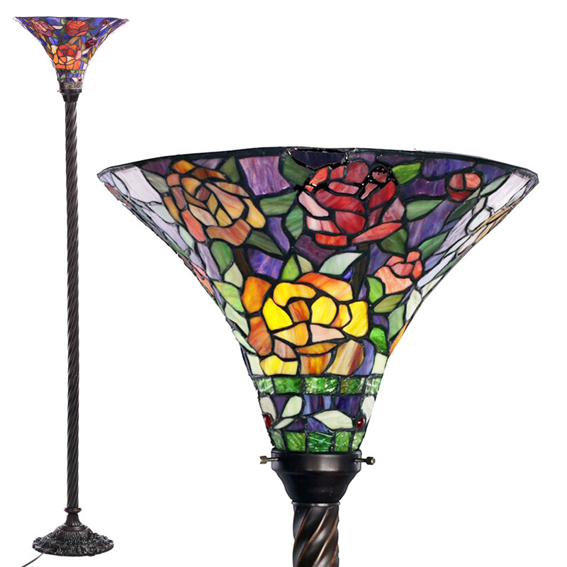 Lampe sur pied 72" rose torchère sur pied Pimental