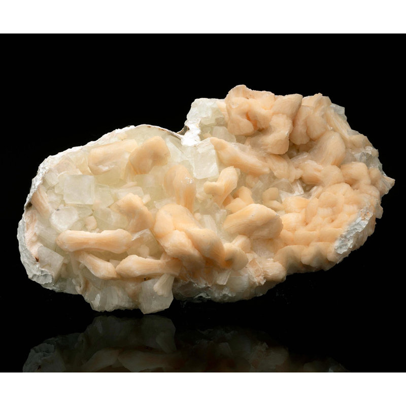 Stilbite sur apophyllite