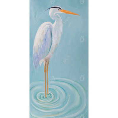 Great blue heron - 15.75"x31.50" Desk mat