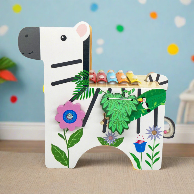Teamson Kids Zebra Activity Play Center With Xylophone