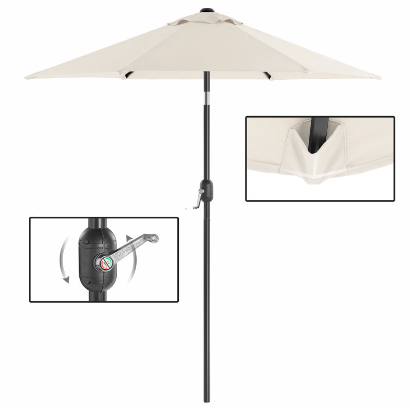 Wes 200cm Market Parasol, Beige