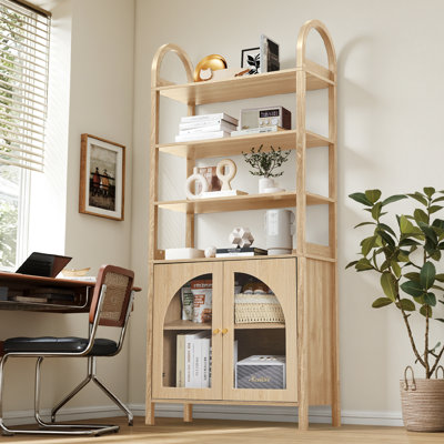 71'' H Arched 6-Tier Storage Bookcase
