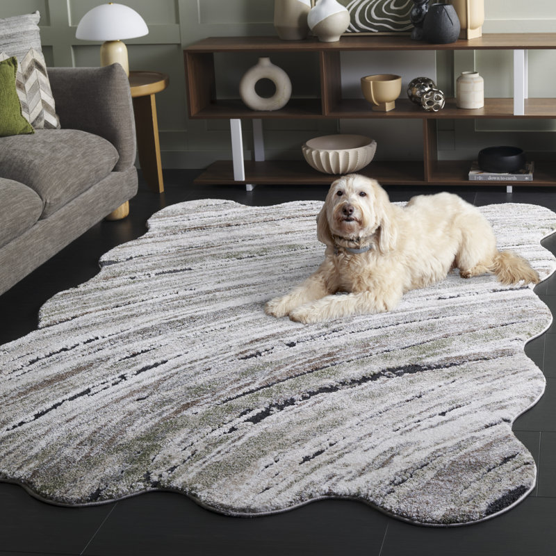 Tapis abstrait Contour 309 Performance, Rectangle 5 pi 5 po x 7 pi 6 po