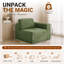 1 Seater Corduroy Sectional-191183725