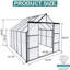Serre noire de 8 pi x 10 pi avec circulation d'air efficace en panneau de polycarbonate-131471074