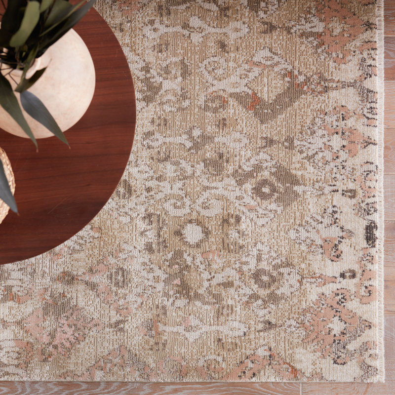 Tapis brun clair Sanaa Ikat, Rectangle 9 pi 6 po x 12 pi 7 po