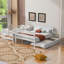Lit superposé simple au-dessus de double en bois avec lit gigogne simple Wood-1317950652