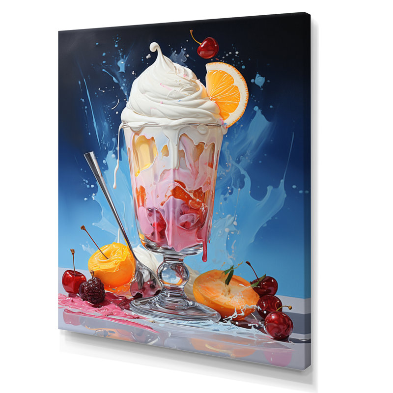Dubert Dessert Food Popart III sur toile, H 20 po x l 12 po x P 1 po