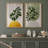 Mid Century Modern Boho Green Yellow Bright Plant Art Framed Canvas 2 Pieces Print  Wall Art Set-70115282-70115284