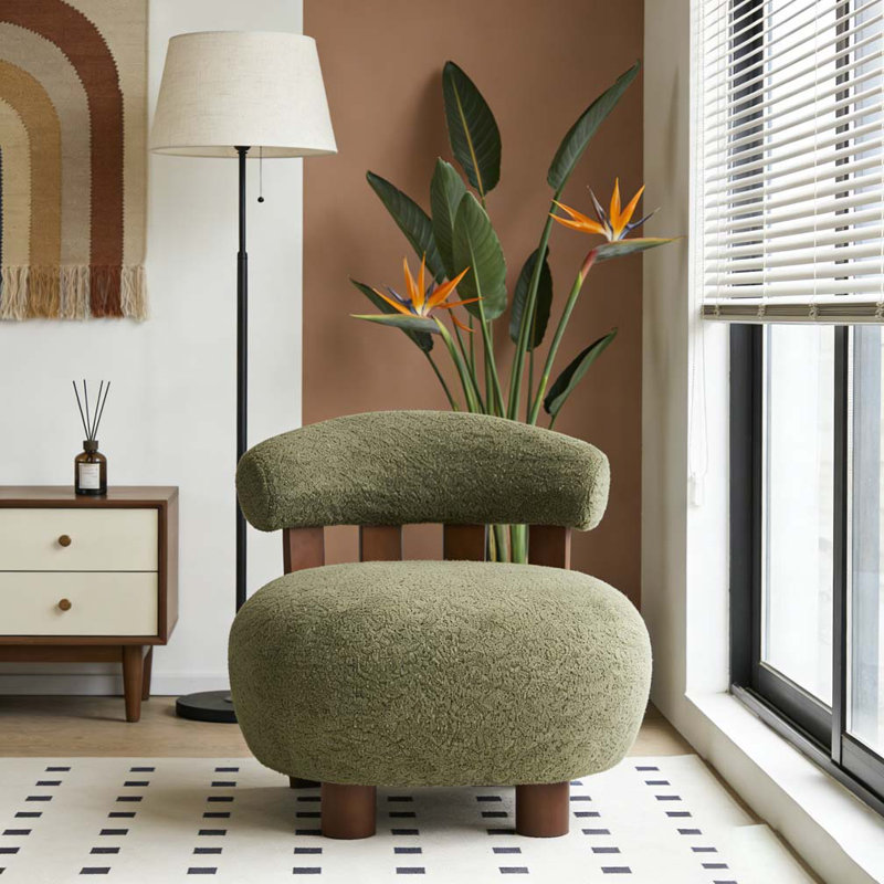 Fauteuil d'appoint Modern, Vert olive
